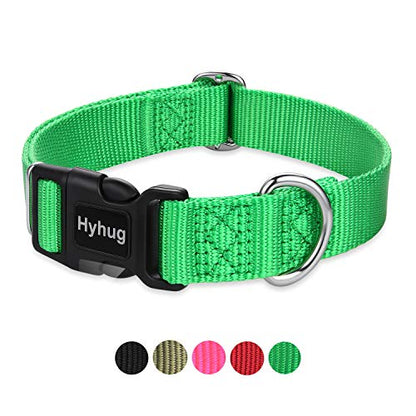 Small Dog Collar Quick-Release Green| Heavy-Duty Nylon Puppy Collar, Adjustable & Durable Pet Supplies for Boy & Girl Dogs (Small, Lime Green) - color: Lime Green, size: Small