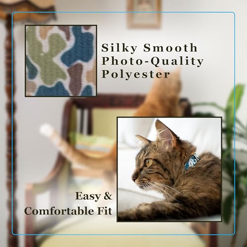 Country Brook Petz - Creekbottom Camo Cat Collar - Camouflage Collection Featuring Rugged Designs - color: Creekbottom Camo
