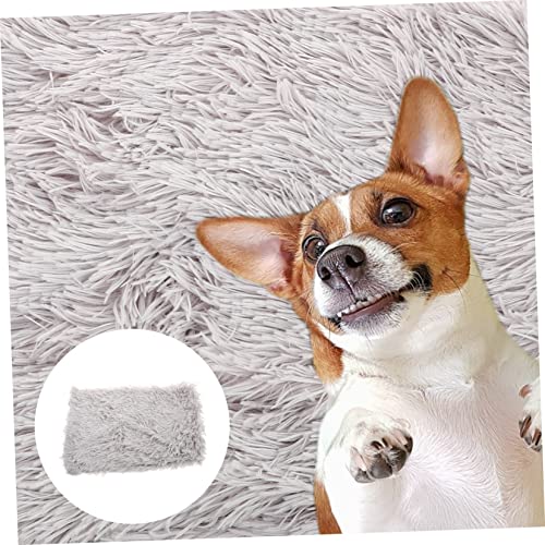 KESYOO Plush Pet Mat Comfortable Crate Cushion for Dogs Cats Soft Durable Sleeping Mat for Indoor Outdoor Use Washable Cozy Floor Blanket Light Gray s