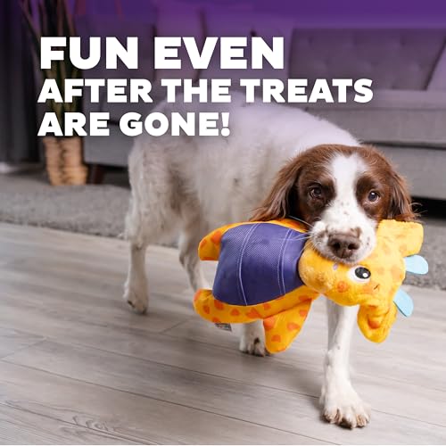 Outward Hound by Nina Ottosson Puzzle Palz Interactive Plush Dog Puzzle Dog Enrichment Toys, Plush, Squeaky, Giraffe, Yellow - color: Puzzle Palz Giraffe