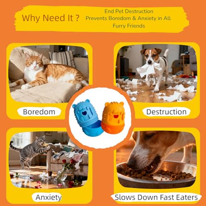 Cat Cognitive Treat Dispensing Dog Enrichment Toy Snuffle Ball,Multi-Functional Puzzle Design,Snuffle Mat & Interactive for Pet Mental Stimulation,Smart (Orange) - color: Orange