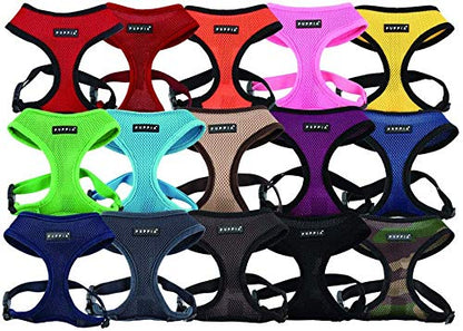 Puppia Neon Dog Harness Over-The-Head No Choke No Pull Walking Training for Small and Medium Dog, Pink, Small - color: PINK, size: Small