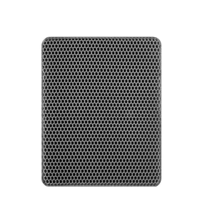 Cat Litter Mat Double Layer Waterproof Urine Proof Trapping, Gray, 30x22 Inch, Honeycomb Pattern, Eva Foam