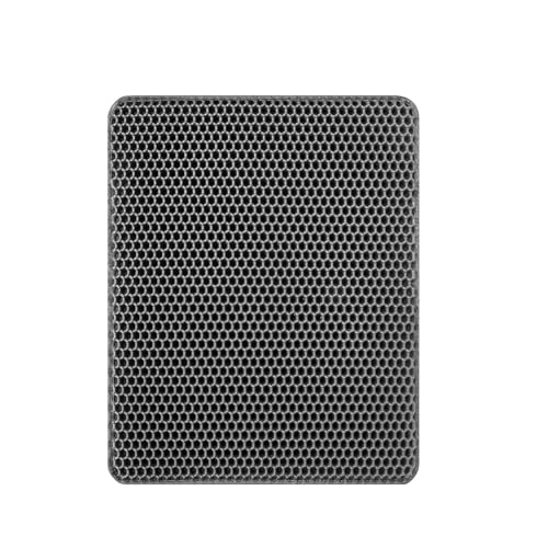 Cat Litter Mat Double Layer Waterproof Urine Proof Trapping, Gray, 30x22 Inch, Honeycomb Pattern, Eva Foam