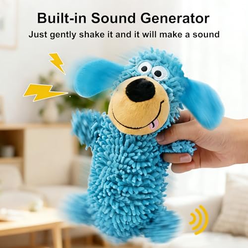 Squeaky Dog Toys for Aggressive Chewers, Tough Durable Chew Toy for Small Medium Large Dogs, Interactive Dog Toys to Keep Them Busy, Stuffed Plush Pet Stimulation Toy Gift, Mop Dogs