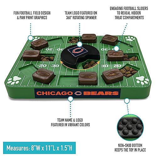 Pets First NFL Chicago Bears Puzzle Toy, Puzzle Treat Dog Toy, Interactive Dog Treat Toy, Dog Puzzle - color: CHICAGO BEARS, size: Standard
