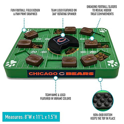 Pets First NFL Chicago Bears Puzzle Toy, Puzzle Treat Dog Toy, Interactive Dog Treat Toy, Dog Puzzle - color: CHICAGO BEARS, size: Standard