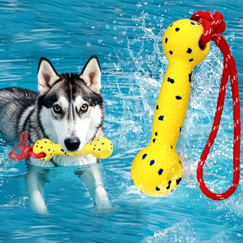 BABORUI Floating Dog Pool Toy – Durable E-TPU Dog Water Toy for Fetch & Chew, Bright Floating Dogs Toys for Pool, Beach & Outdoor Play – Dogs Beach Essentials (Yellow Stick) - color: Yellow Stick