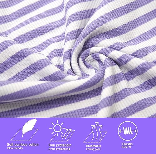 Dog Cooling Shirt,Summer Combed Cotton Breathable Boy Girl Small T-Shirts,Purple Grey White Striped S - color: Purple/White,Grey/White Striped, size: Small