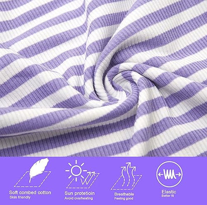 Dog Cooling Shirt,Summer Combed Cotton Breathable Boy Girl Small T-Shirts,Purple Grey White Striped S - color: Purple/White,Grey/White Striped, size: Small