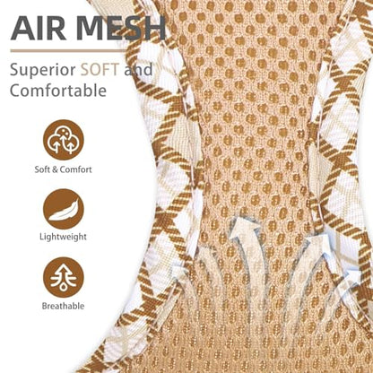 PUPTECK Dog Harness and Leash Set for Small Medium Dogs No Pull Step-in Soft Mesh Puppy Cat Vest Harnesses Reflective at Night, Beige M - color: #1 Beige(Basic Mesh), size: M(CHEST 16"-18", 11-18 lbs)
