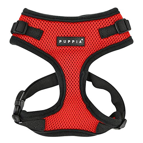 Authentic Puppia RiteFit Harness with Adjustable Neck, Red, Small - color: Red, size: Small