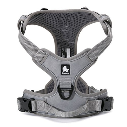 SGODA Dog Vest Harness, Grey, Medium - color: Grey, size: Medium Chest 22-27"