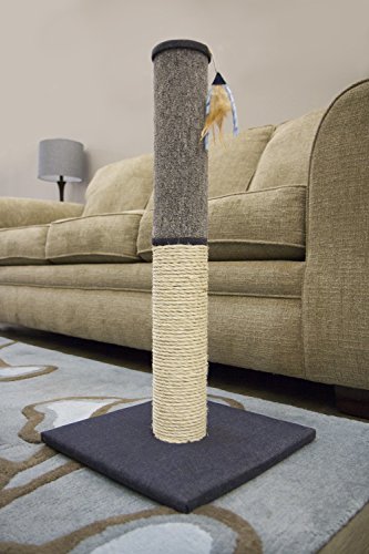 Petlinks Sky Scratch Sisal & Carpet Cat Scratching Post - Gray, One Size - color: Scratching Post