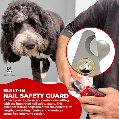 Warren London Dog Nail Clippers for Small Medium & Large Dogs – Professional Pet Nail Trimmer with Stainless Steel Blade, Safety Guard & Non-Slip Ergonomic Handle for Safe Easy Grooming - style: All Dog Sizes
