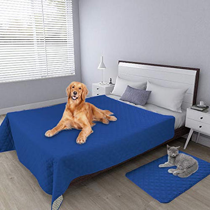 Easy-Going 100% Waterproof Dog Bed Cover, Non-Slip Pet Blanket for Furniture, Washable Couch Cover, Repleasement Sofa Cover (52X82 in,Classic Blue) - color: Classic Blue, size: 52x82 in