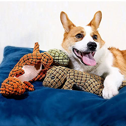Puppy Chew Toys, Durable Fabric Funny Soft Dog Toys for Puppies,Interactive Heavy Duty Indestructible Interactive Dog Toy for Teething Small Medium Breeds Puppy Home Indoor Anxiety Relief Playing - color: Green