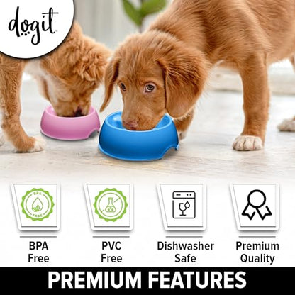Dogit Go Slow Anti-Gulping Dog Bowl, Blue, X-Small - color: Blue, size: Extra Small