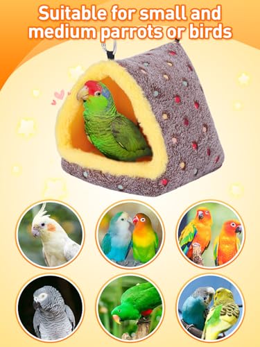 Medium Winter Warm Bird Nest for Cage - Comfortable Bird Bed with Support Board, Hanging Hammock Shed Hideaway Hut Gift for Cockatiel Monk Parrots Sun Conure - size: Medium
