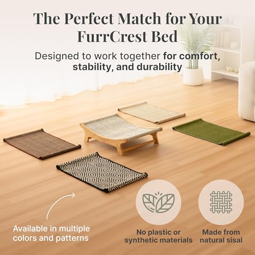 XL Sisal Cat Scratcher Bed with Elevated Hammock for Indoor Cats, Replaceable Natural Sisal Pad, Large Cat Lounge, Anti-Slip No-Wobble Bamboo Frame, Black & White Diamond. - color: Black & White Diamond