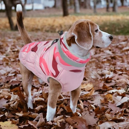 Lelepet Warm Dog Winter Coat Dog Coats for Small Dogs Waterproof Dogs Jacket with Harness Built in Reflective Cold Weather Coats Windproof Zip-Up Winter Fleece Vest Snowsuit Chihuahua Pink Camo - color: Pink Camo, size: X-Small