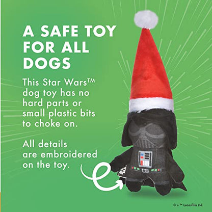 STAR WARS Dog Toy Darth Vader Toy for Holidays | Santa Darth Vader Dog Squeaky Toy Dog Chew Toy | Holiday Dog Toy Plush Toys | 6 Inch Small Dog Toy, (FF19328) - color: Darth Vader Santa, size: 6 Inch