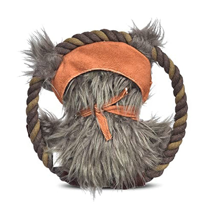STAR WARS for Pets Dog Toy Ewok Plush Rope Frisbee Dog Toy | Plush Squeaky Pet Toy | Adorable Toys for All Dogs, Official Product