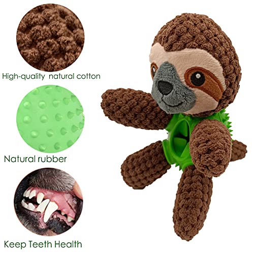 Squeaky Dog Toys, Interactive Durable Plush Pet Toys,Food Dispensing Toy,Funny Rubber Chew Puzzle Toy for Puppy Middle Large Dogs