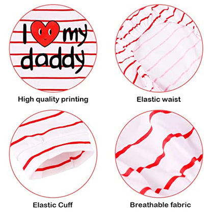2-Pack Cotton Dog Pajamas Lightweight Dog Onesies for Small Medium Dogs and Cats Puppy Body Suits Cute Baby Dog Jumpsuit I Love My Mommy/Daddy Printed Pet Clothes, XS - color: Star & Stripe, size: X-Small (2-3lb)