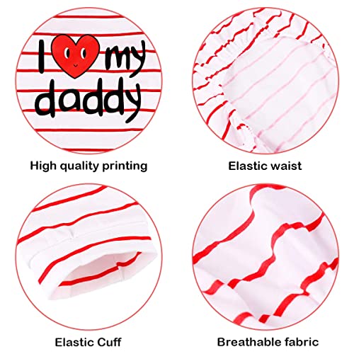 2-Pack Cotton Dog Pajamas Lightweight Dog Onesies for Small Medium Dogs and Cats Puppy Body Suits Cute Baby Dog Jumpsuit I Love My Mommy/Daddy Printed Pet Clothes, Grey Stars/Red Stripes, XXL - color: Star & Stripe, size: XX-Large (13-25lb)