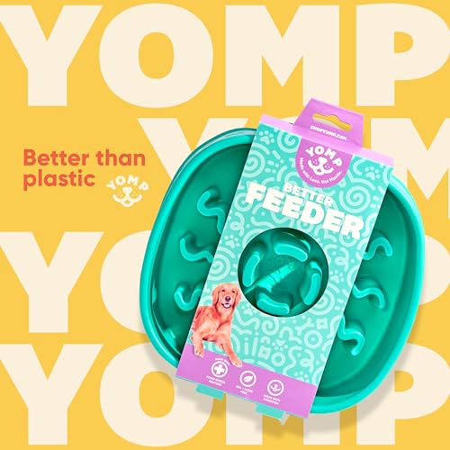 Yomp BetterFeeder Puzzle Slow Feeder Dog Bowl – Interactive, Weighted Silicone Dog Bowl, BPA & Phthalate Free, Spill-Proof, Non-Slip, Pet-Safe, Non-Toxic, Textured, Dishwasher Safe