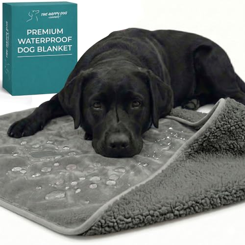 Waterproof Dog Blanket Washable – Leakproof Medium Dog Blanket for Crate, Chair & Travel, Reversible - Gray Microfiber & Gray Sherpa Fleece, 30x40 Inches. - color: Gray Microfiber/Gray Sherpa, size: Medium (30” x 40”)
