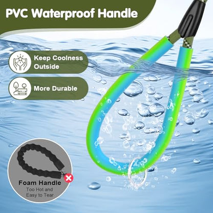 Dog Leash Heavy Duty 4/5/6ft XiaZ 2 Handles Dog Leashes for Medium Large Dogs 1/2 Inch 1000lb Strength Reflective PVC Waterproof-Handles Metal Hook Dual-Handle Rope Leash Nighttime Safety - color: Green, size: 4FT (1/2")