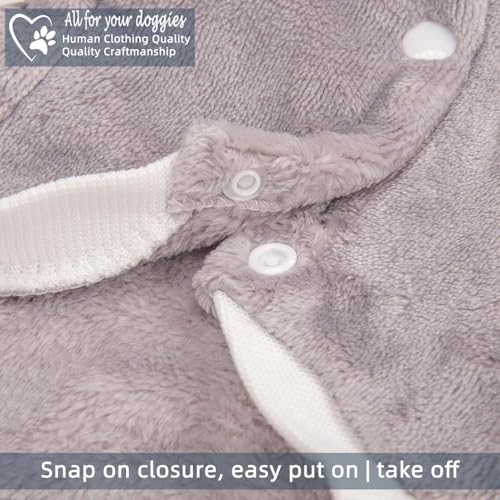 FabriCastle Dog Hoodie Sweater for Small Dogs Boy and Girl, Small Dog Clothes XS XXS Puppy Sweatshirt, Pet Outfit, Cat Clothing Super Soft Warm Snap On Closure (Lightgrey-Cream, XX-Small) - color: Lightgrey-Cream, size: XX-Small