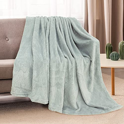 TOONOW Fleece Blanket Super Soft Cozy Throw Blanket 50" x 60", Lightweight Fuzzy Comfy Textured Flannel Blanket Warm Plush Throw Blankets for Couch, Sofa, Bed, Mirage Gray - color: Mirage Gray, size: Throw-50" x 60"