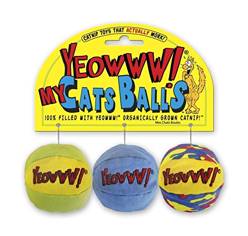 Yeowww! My Cats Balls, 2 Packs with 3 Balls per Pack