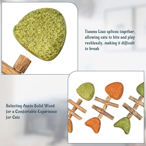 Cat Chew Toy, Interactive Cat Toy with Catnip, Dental Care for Cats, Teething Toy for Indoor Cats, 3-Pack Fish Bone Shape in Mixed Flavors 16x6 cm