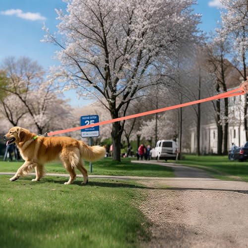 Wolfone 10ft Pale Pink Long Leash - Waterproof Training Dog Leash for Recall, Swimming, Camping, Beach, Hunting, Walking（3m*19mm*2.7mm） - color: Pale Pink, size: 10FT