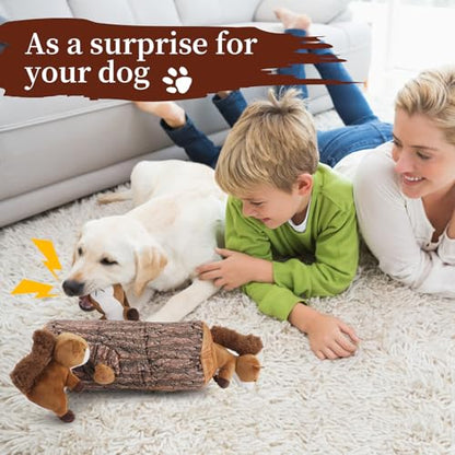 Squirrel Hide and Seek Dog Toy, Squeaky Interactive Dog Toys for Boredom, Plush Dogs Toys to Keep Them Busy, Relive Anxiety, Attract Attention, Puzzle Toy for Smal and Medium Dogs - style: Squirrel