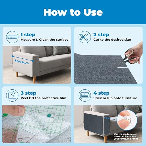 Best Pet Supplies Catify Cat Scratcher, Fun Interactive Scratchers, Posts, Poles, Claw Safe, Furniture Saver Indoor Play Support Natural Cat Behaviors Heavy Duty - Gray, 78.7 x 15.8 - color: Gray Mat - 78.7 x 15.8"