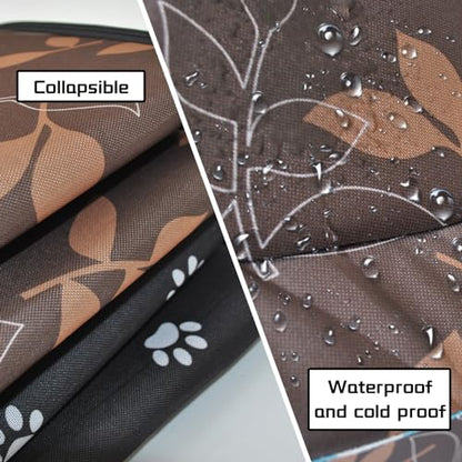 Stray Cats Shelter - Weatherproof Foldable Cat House, Insulated, Waterproof, Thicken Cats Tent Beds, Indoor/Outdoor Cat Dog Houses for Kitten Puppy (Brown)