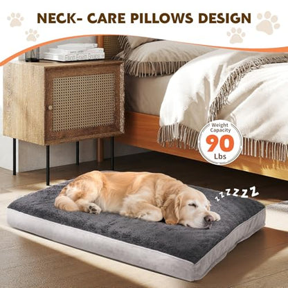 Orthopedic Dog Bed for Medium and Large Dogs - Waterproof Dog Sofa with Removable Washable Cover and Egg Crate Foam Comfort Pet Sleeping Mat, Pet Bed Couch with Zipper and Non-Slip Bottom