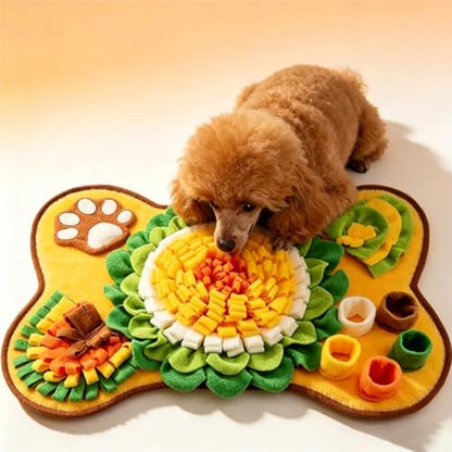 Dog Snuffle Mat, Interactive Foraging Toy for Small to Medium Dogs, Slow Feeding Puzzle Mat to Encourage Natural Foraging Instincts - color: Green