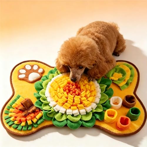 Dog Snuffle Mat, Interactive Foraging Toy for Small to Medium Dogs, Slow Feeding Puzzle Mat to Encourage Natural Foraging Instincts - color: Green
