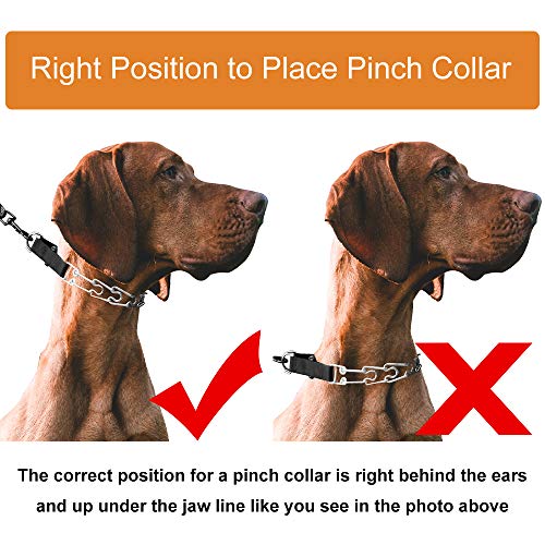 Dog Prong Collar, Adjustable Dog Training Collar with Quick Release Buckle for Small Medium Large Dogs - color: Black, size: XL/4.0mm (Neck: 20"-23" Weight: 90 lbs)
