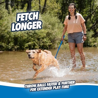 Chuckit! Dog Ball Launcher 12M Sport with 12" Handle Length for Medium 2.5" Dog Balls For Dogs 20-60 lb, Plastic Pet Fetch Ball Thrower, Perfect for Kids, Made in USA, Blue - size: 12in, style: Sport