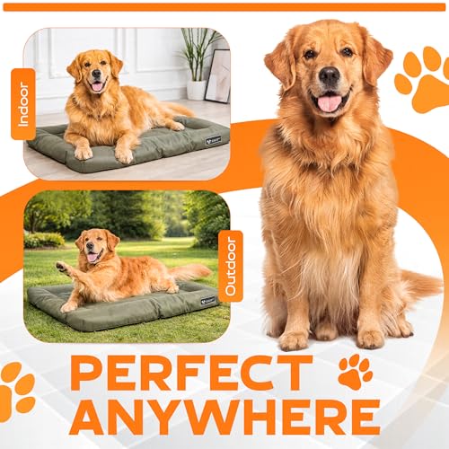 Dog Crate Mat – Chew Resistant Dog Bed for Crate, Soft Yet Durable Crate Pad Chew Proof, Machine Washable Dog Bed for Chewers, Multiple Sizes (Xtra-Large) - size: X-Large