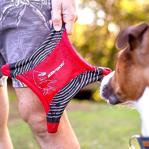EzyDog DogStar Flyer Dog Flying Disc Toy – Foldable Soft Nylon Fetch Toy, Lightweight Long-Distance Throw, Floating for Water & Land – Durable for Small, Medium & Large Dogs