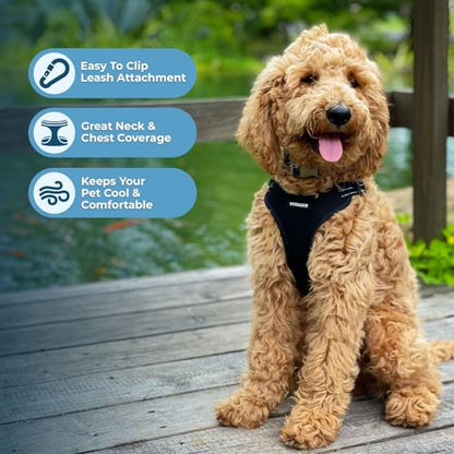 Best Pet Supplies Voyager Adjustable Step-in Flex Breathable Mesh Dog Harness for Small Medium Large Dogs (Black), L - color: Harness (Black), size: L
