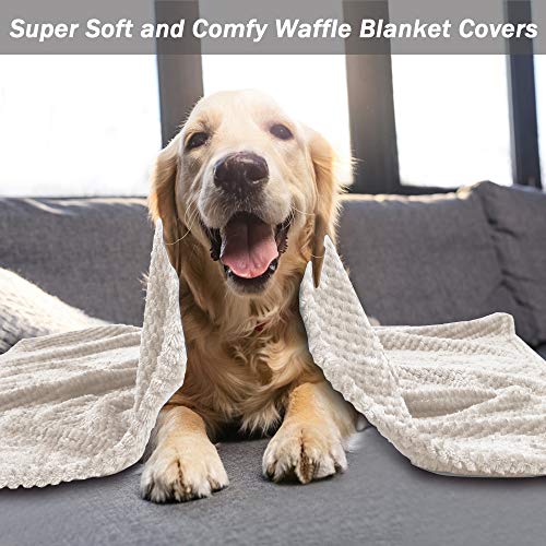Dog Blanket,Soft Fuzzy Blankets for Puppy, Small,Medium,Large,X-Large Premium Fluffy Blankets Plush Fleece Throw Dog Bed, Couch, Sofa, Reversible Travel Warm Covers - color: Beige, size: M（30x40 inches）
